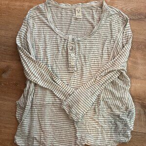 Free People We The Free Hong Kong Longsleeve Striped Henley S